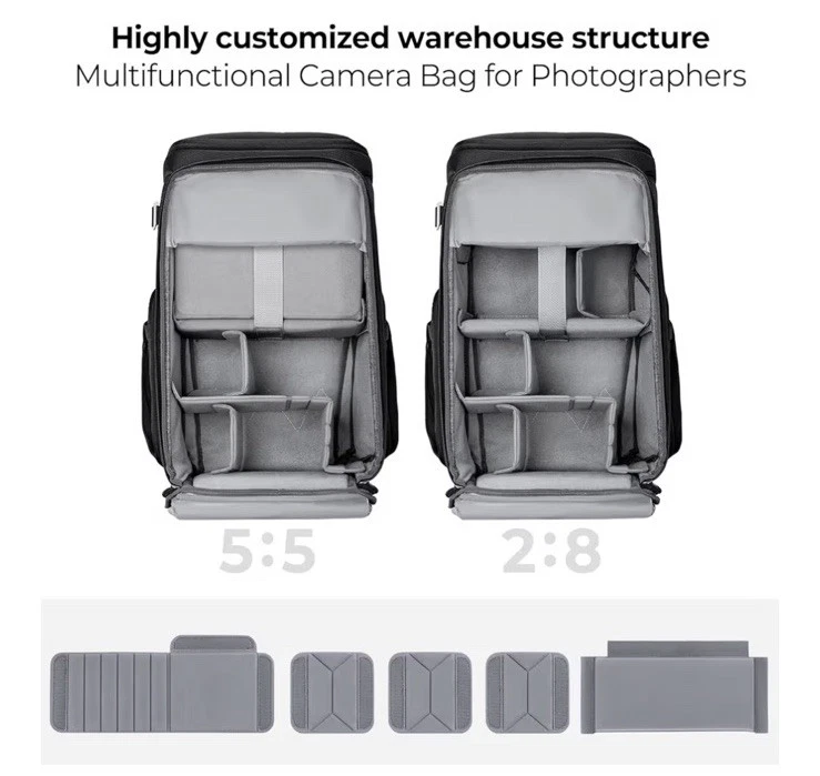 K&F Concept Camera bags Waterproof 25L Large Capacity Camera Case with Raincover - Image 2 of 4