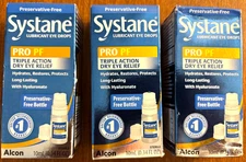 Systane Pro PF Triple Action Dry Eye Relief 10mL **LOT OF 3** EXP:  08/2026