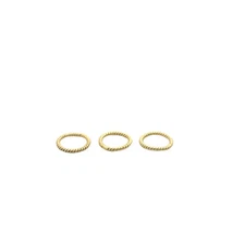 A Strand of Closed Twisted Round Jump Rings /Decorative rings Available in 3 Col