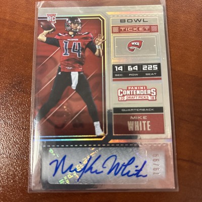 MIKE WHITE 2018 PANINI CONTENDERS BOWL TICKET ROOKIE AUTO 280 RC CARD /99