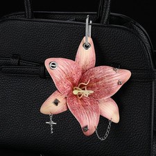 Creative Lily Simulation Flower Keychain Pendant Backpack Decoration Accessories