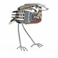 Scrap Metal Bird Sculpture Portable Home Decor Handmade Look