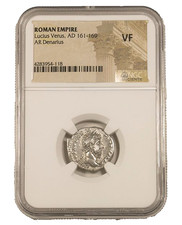 161-169 Ad Roman Silver Denarius Of Lucius Verus Ngc Vf