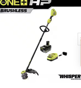 RYOBI ONE+ HP 18V Brushless Cordless String Trimmer Kit Battery Charger