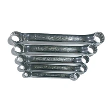 Snap On XSM Full Polished 5 Pc Metric Short Offset Box-End Wrench Set 6mm-20mm 