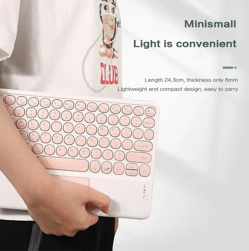 Wireless Bluetooth Keyboard With Touchpad Mouse Backlight RGB Russian Portuguese - Image 4 of 4