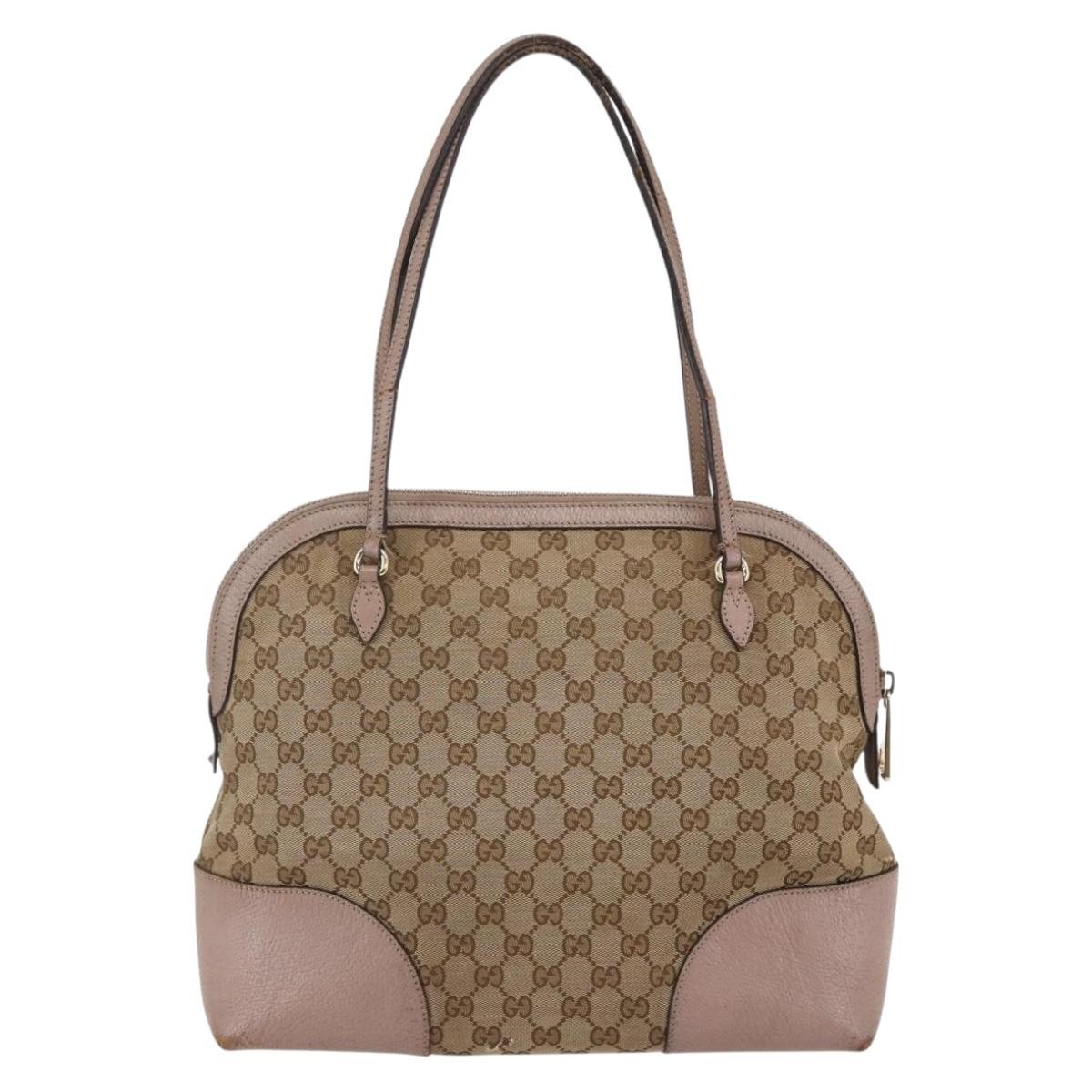 GUCCI GG Canvas Shoulder Bag Beige Gold 323673 Auth BA5827 | eBay