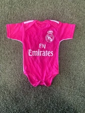 Real Madrid Soccer Team Baby bodysuit 3-6 Months - Pink/white
