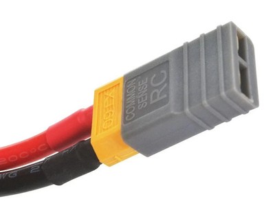 Common Sense RC Gray Adapter for XT60 batteries to TRX Traxxas Vehicles (1) A5