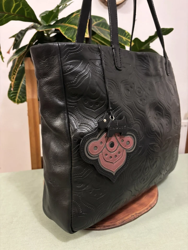 Radley London large handbag /shoulder / laptop  work Bag black leather/ vgc - Image 2 of 4