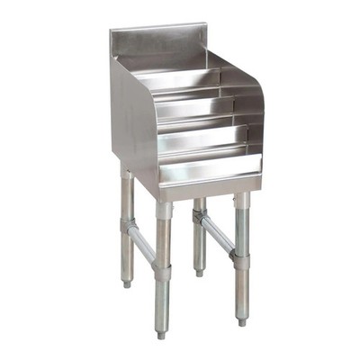 BK Resources 18''Wx18-1/4''D Stainless Steel Underbar Liquor Bottle Display