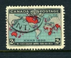 CANADA Scott 86b - USED - 2¢ Deep Blue Imperial Penny Christmas Stamp (.020)