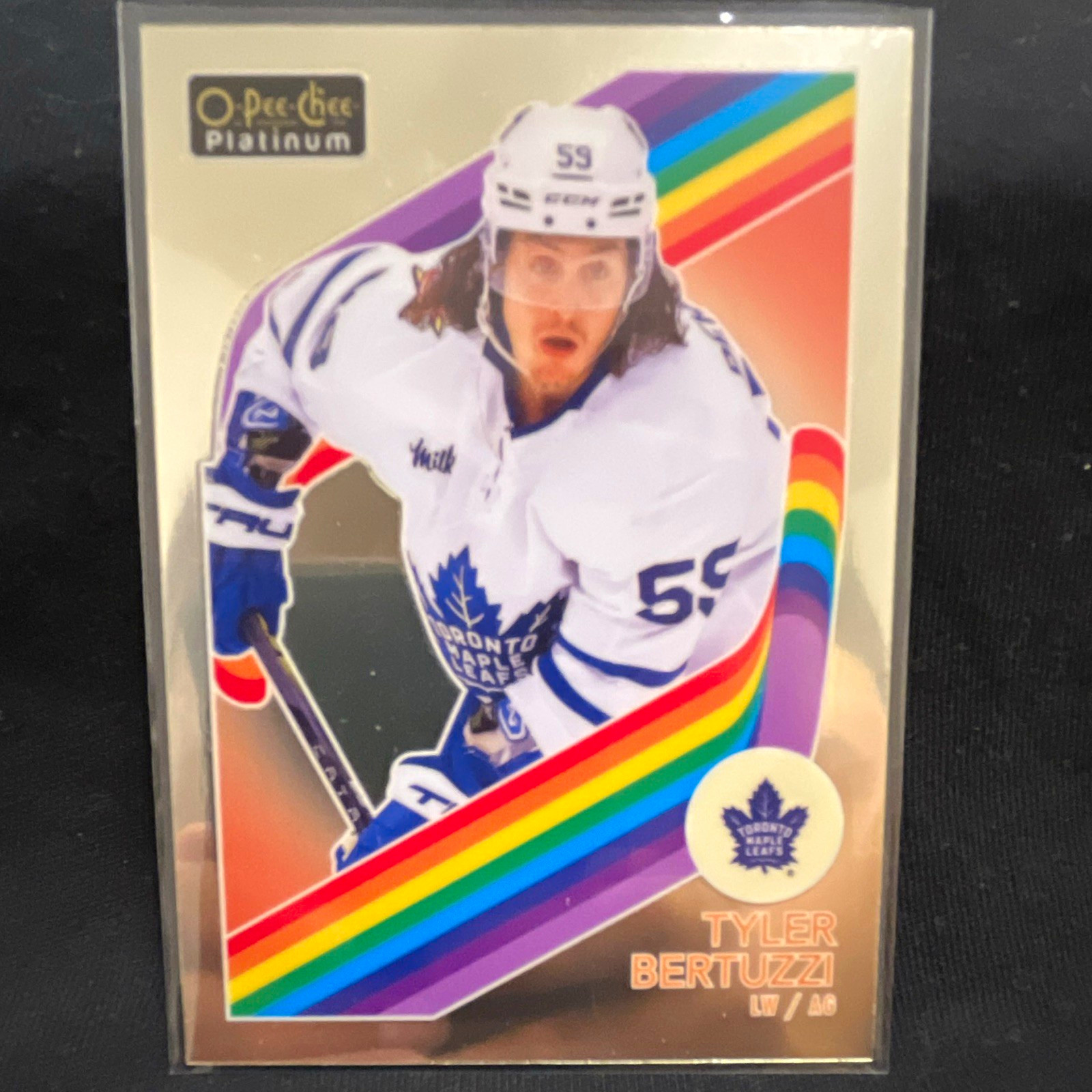 Upper Deck 2023-24 O-Pee-Chee Platinum Tyler Bertuzzi Retro #R-39 Maple Leafs