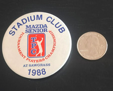 BILLY CASPER WINS 1988 SENIOR TOURNAMENT PLAYERS CHAMPIONSHIP MAJ PRESSPIN BADGE