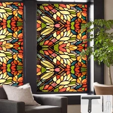 Window UV Protection Privacy Film:Non-Adhesive 17.7" x 39.4" (with tools) Bl120