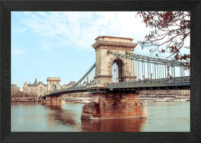 Kettenbrücke 2 gerahmtes Wandbild Poster Leinwanddruck Bild