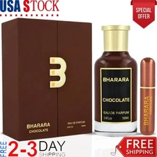 Bharara Chocolate 3.4 Fl Oz EDP SP Unisex - Vanilla,Bergamot, and Date Fragrance