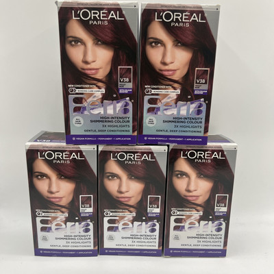 L'Oreal Paris Feria V38 High Intensity Shimmer Violet Noir 5 Pack