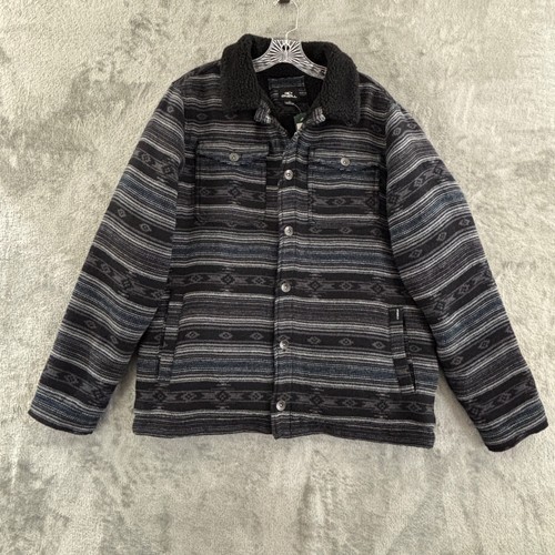 Chaqueta forrada O'Neill Excursion Sherpa para hombre L gris oscuro a rayas aztecas FA3102101