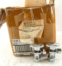 41x Plumbshop Angle Stop 1/4 Turn 1/2" NOM Com x 3/8" OD Com PLB100X B