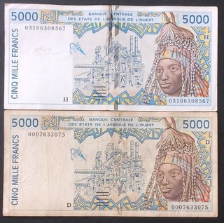 5000F CFA BCEAO D Mali & H Niger