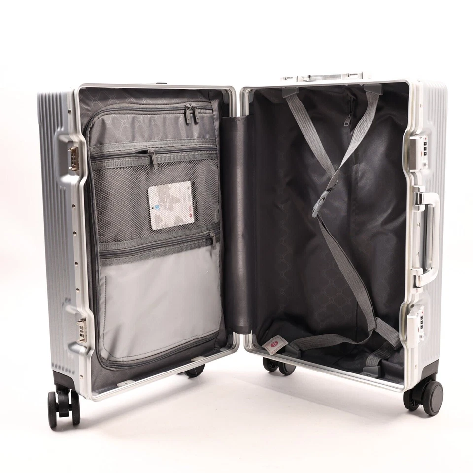 Hard Shell Carry On Suitcase 20" Aluminium Frame Laptop Compartment + Cup Holder - Image 4 of 4