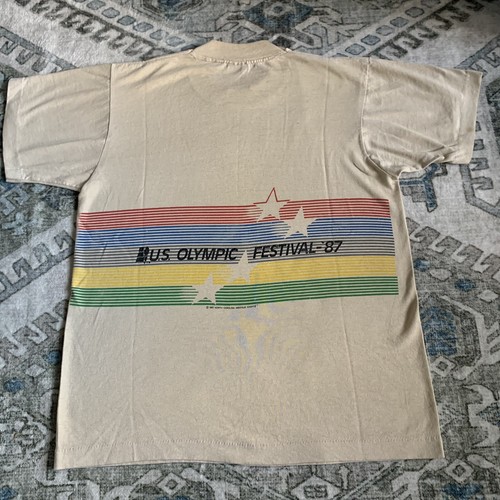 Vintage 80s Screen Star NCAS US Olympic Festival 1987 Tshirt Men Single Stitch M - Picture 6 of 10
