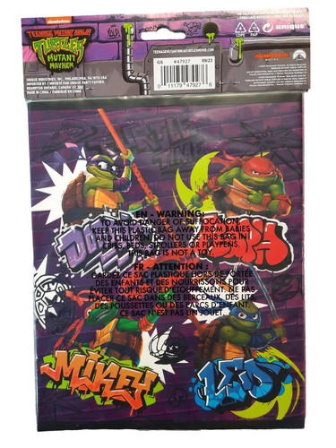 TMNT Loot Favors Party Bags 8 Ct Teenage Mutant Ninja Turtles - Picture 4 of 4