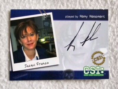 Strictly Ink CSI Vegas Serie 2 Romy Rosemont Autogrammkarte CSI-B3 