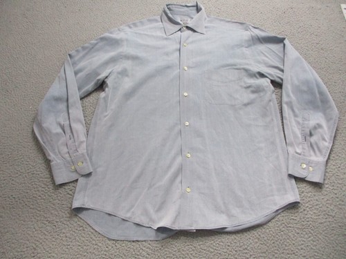 Vintage Hartford Shirt Mens Medium Blue Cotton Oxford Button Up Long Sleeve