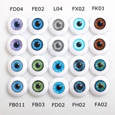 Half Round Acrylic Eyes Realistic Eyeballs 18/20/22/24mm for Reborn Dolls DIY
