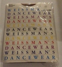 Adult WEISSMAN'S DanceWear SHIMMERY TIGHTS A Beige NEW NOS Dance Workout