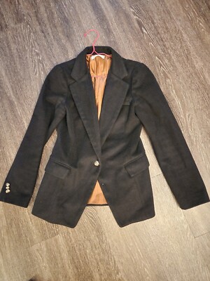 Womens Fleece Kacket, Slim Sz M, like Sz S, Black Unbranded