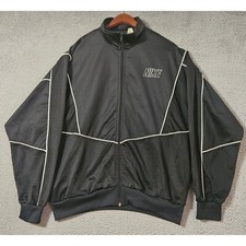 Nike Vintage 90's 80's Mesh Full Zip Up Windbreaker Gray Tag Track Jacket Large
