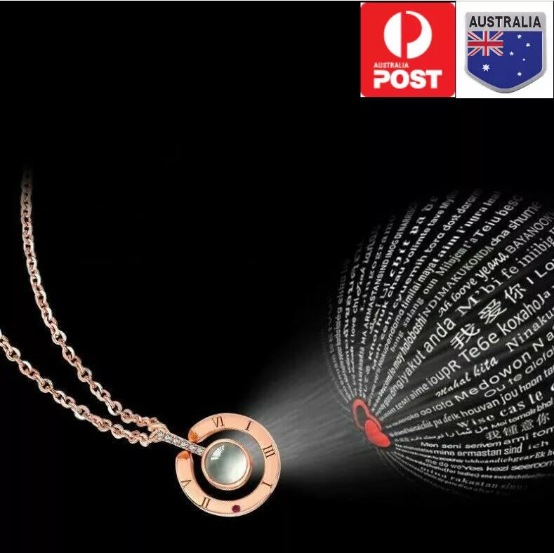 100 on sale language necklace