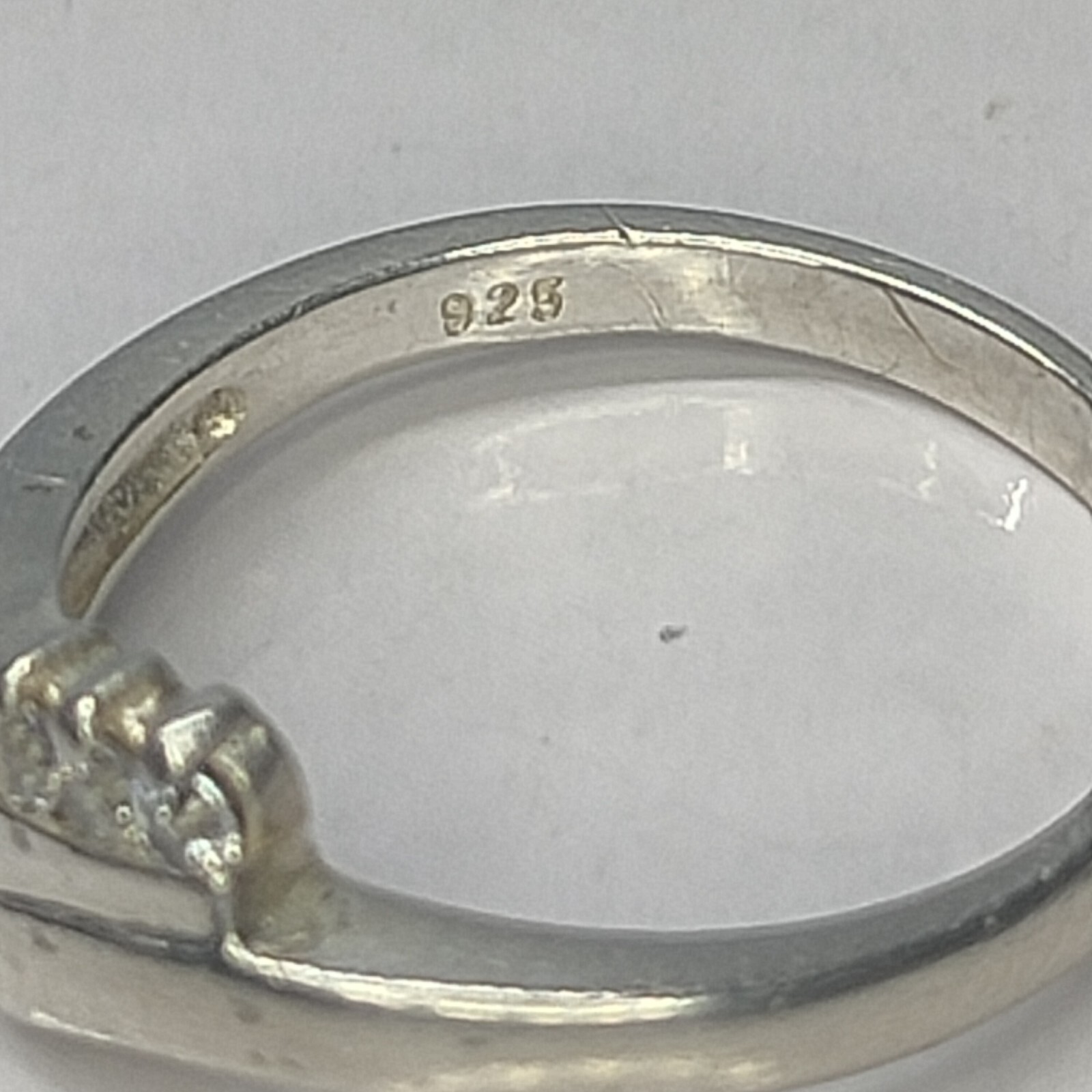 SOLID SILVER RING SUPERB DIAMONIQUE SPARKLING CUB… - image 8