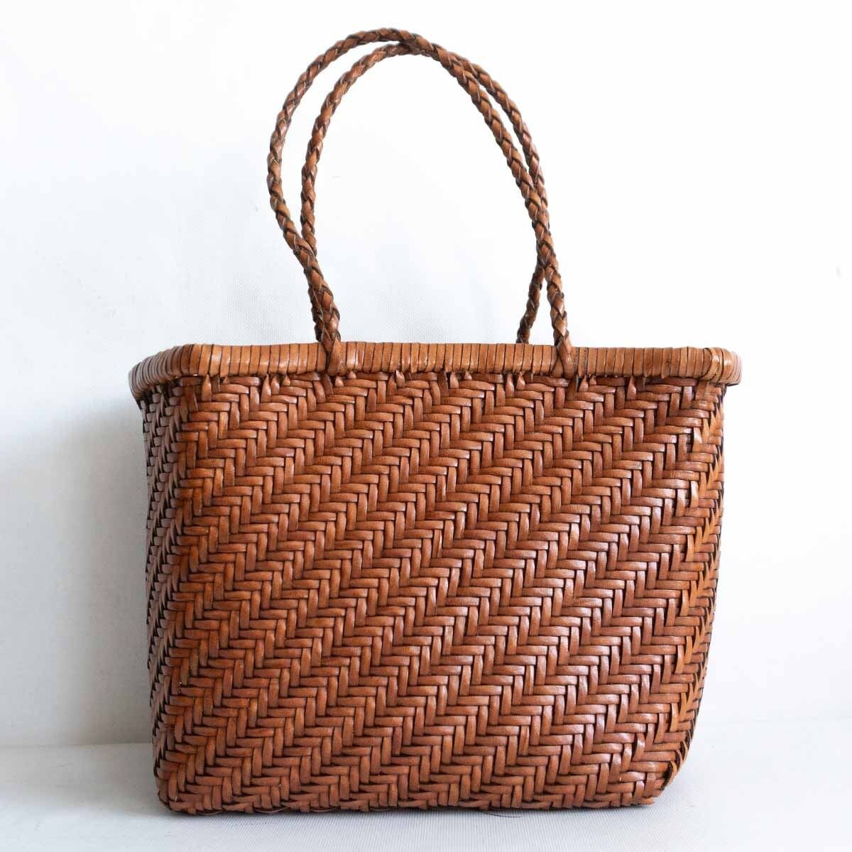 Dragon Diffusion Leather Mesh Tote Bag KAMAKURA 1 Medium Basket  