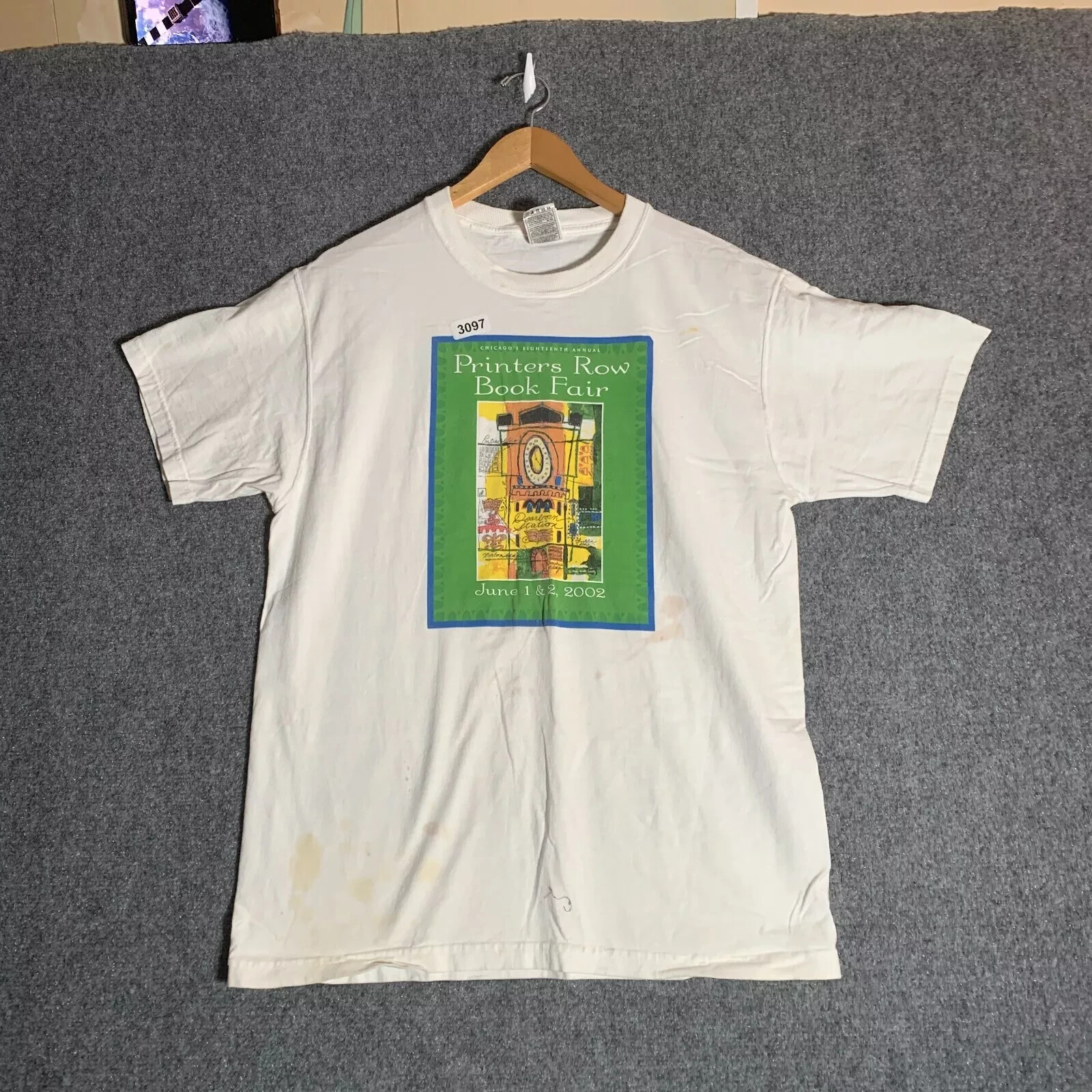 Camicia Fiera Libro Fiera Vintage Stampanti Fila Adulto Taglia Grande Bianca Manica Corta Uomo