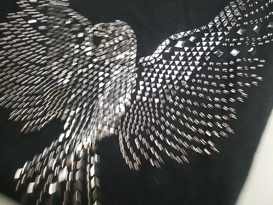 Sudadera Rock Republic Mujer XS Tachonada Y2K Motociclista Años 90 Grunge EE. UU. Eagle Foto 3 de 4