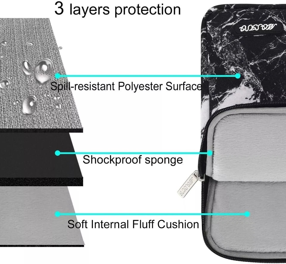 Marble Laptop Case Sleeve Design MacBook Pro MacBook Air Surface Notebook Bag - Image 4 of 4
