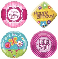Happy Birthday 18" Girl Mom Sister Foil Mylar Happy Birthday Party Balloons   A
