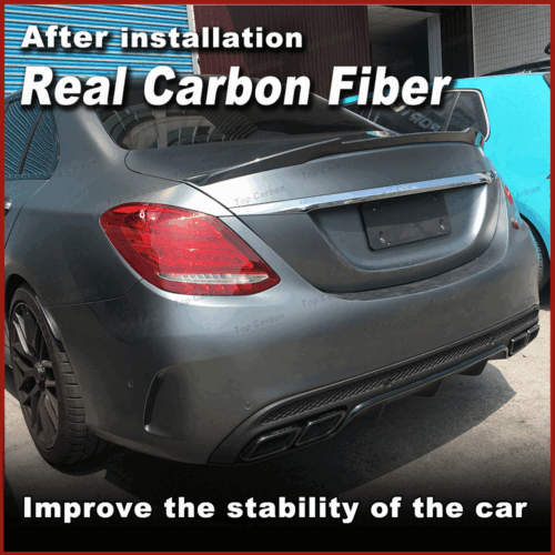Alerón trasero de carbono alerón de maletero alerón se adapta a Mercedes W205 C63 C300 - Imagen 2 de 10