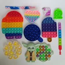 Fidget Pop It Simple Dimple Stress Relieving Sensory Toys Lot Of 10 Pieces