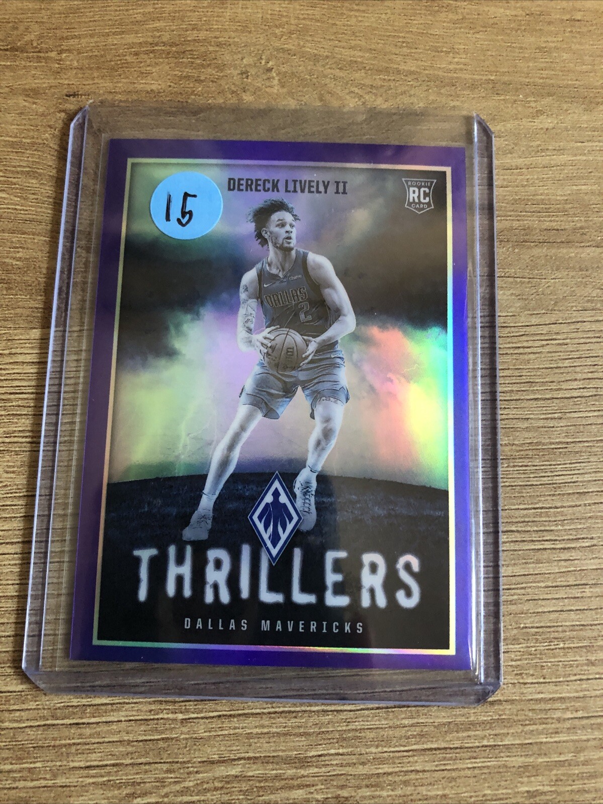 2023-24 Panini Phoenix Dereck Lively II Thrillers Purple /75 Mavs Rookie