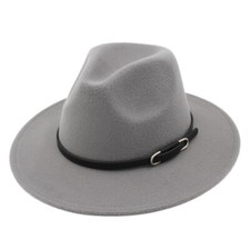 Boys Girls Fedora Hat Panama Cap Black Leather Belt for Halloween Party Birthday