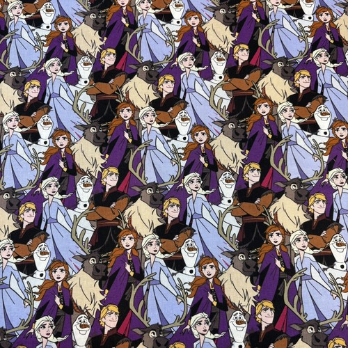 Disney Frozen 2 Friends Forever Packed 100% Cotton Elsa Sold By the Half Yard - Picture 4 of 5