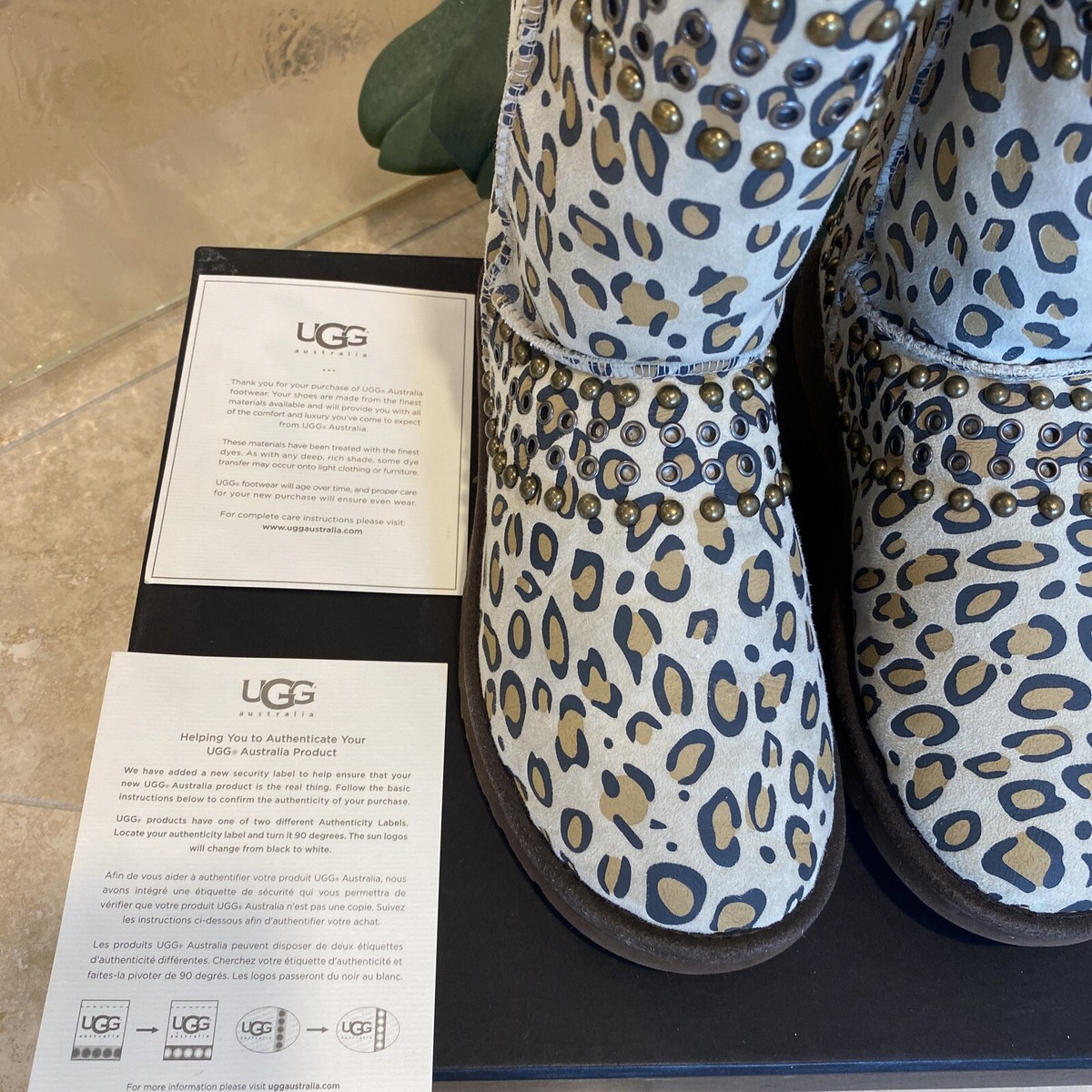 レアブーツ　Jimmy choo ✖️ugg 37サイズ UGG X Jimmy Choo Zebra Studded Shearling Padded Snow Uggs