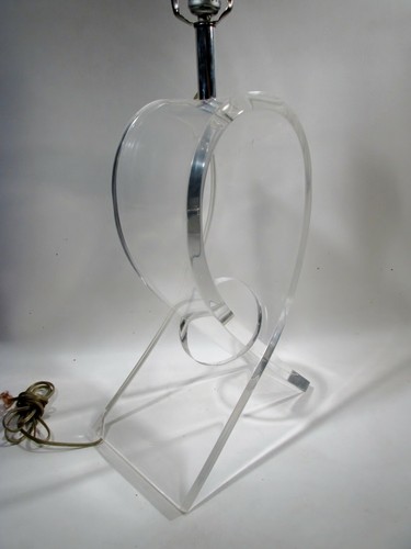 70er Jahre Astrolit Herbert Ritts Lucite Twist "Band" Tischlampe Hollywood Regency - Bild 6 von 10