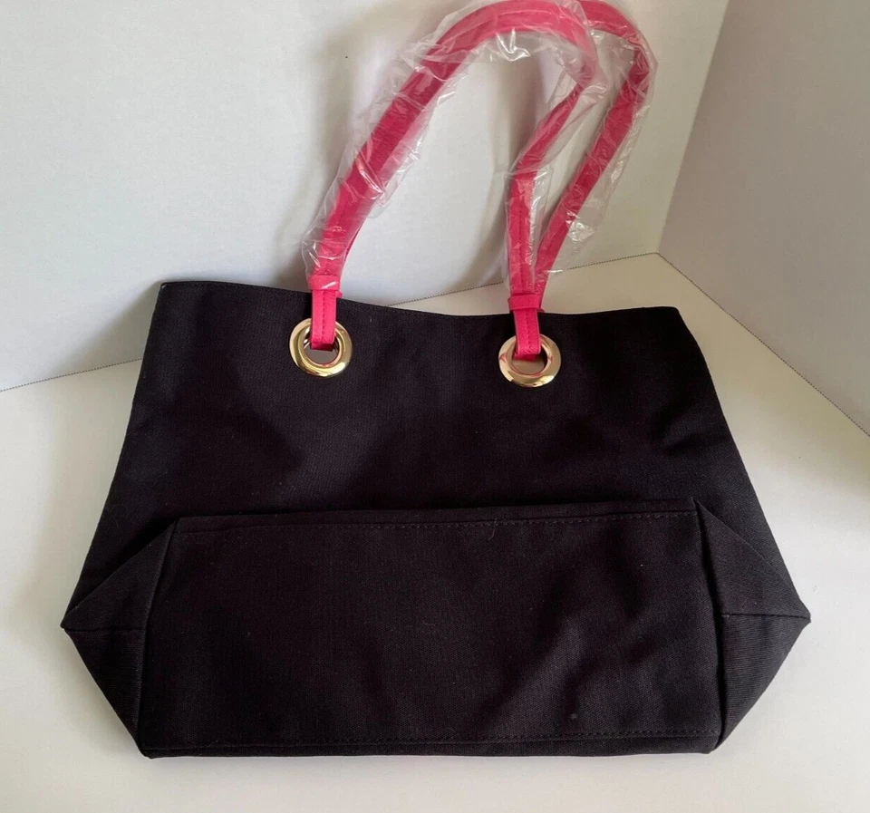 Bolso de Viaje Avon Tropical Apliques Rosa Amarillo Flores con Asas Rosa Foto 3 de 4