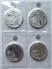 RUANDA: 50 Francs 2008/09/10/11, African Ounce, komplett, original verschweißt.